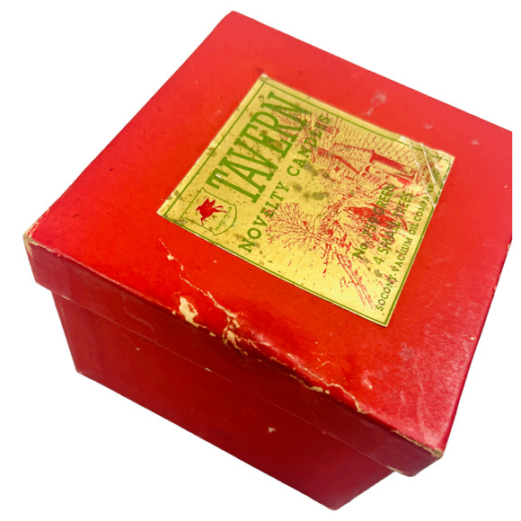 Vintage Tavern Candle EMPTY Box Only 4 Small Trees 759 Socony Replacement HTF - Picture 7 of 10